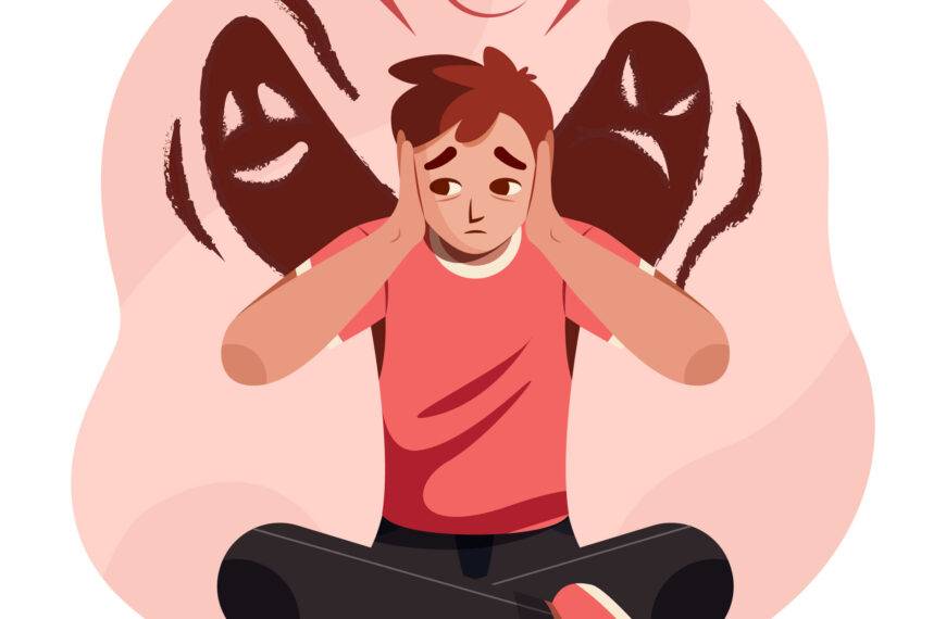 hombre con ansiedad vector